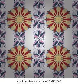 Abstract vector seamless pattern flower design in blue colors. Floral seamless pattern with watercolor effect. Textile print for bed linen, jacket, package design, fabric and fashion concepts.