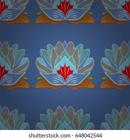 Abstract vector seamless pattern flower design. Floral seamless pattern with watercolor effect. Textile print for bed linen, jacket, package design, fabric and fashion concepts.