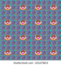 Abstract vector seamless pattern flower design in colors. Floral seamless pattern with watercolor effect. Textile print for bed linen, jacket, package design, fabric and fashion concepts.