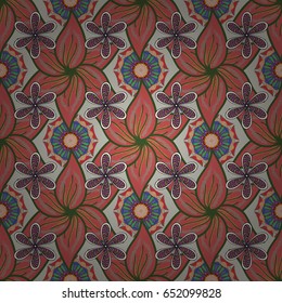 Abstract vector seamless pattern flower design in colors. Floral seamless pattern with watercolor effect. Textile print for bed linen, jacket, package design, fabric and fashion concepts.