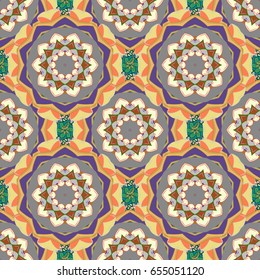 Abstract vector seamless pattern flower design in colors. Floral seamless pattern with watercolor effect. Textile print for bed linen, jacket, package design, fabric and fashion concepts.