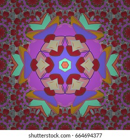 Abstract vector seamless pattern flower design in colors. Floral seamless pattern with watercolor effect. Textile print for bed linen, jacket, package design, fabric and fashion concepts.