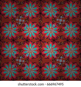 Abstract vector seamless pattern flower design in colors. Floral seamless pattern with watercolor effect. Textile print for bed linen, jacket, package design, fabric and fashion concepts.