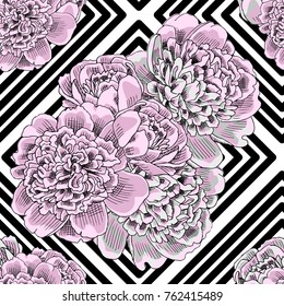 Abstract vector seamless pattern with flowers 5