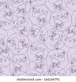 abstract vector seamless pattern with funny cows