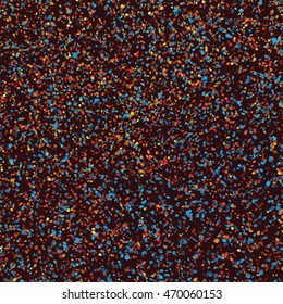 Abstract vector seamless pattern futuristic background with colored dots on black. 
