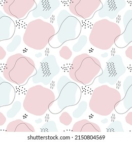 Abstract vector seamless pattern with gentle colors