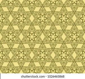 Abstract Vector seamless pattern with abstract geometric style. Repeating sample figure and line. For interiors design, wallpaper, textile industry