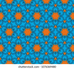 Abstract Vector seamless pattern with abstract geometric style. Repeating sample figure and line. For modern interiors design, wallpaper, textile modern industry.