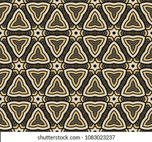 Abstract Vector seamless pattern with abstract geometric style. Repeating sample figure and line. For interiors design, wallpaper, textile high industry.