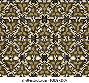 Abstract Vector seamless pattern with abstract geometric style. Repeating sample figure and line. To be used for modern interiors design, wallpaper, textile industry.
