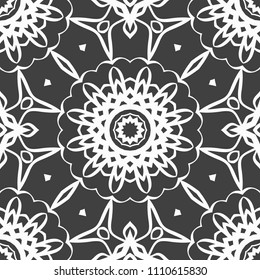 Abstract Vector seamless pattern with abstract geometric style. Repeating sample figure and line. For interiors design, wallpaper, magic textile industry.