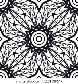 Abstract Vector seamless pattern with abstract geometric style. Repeating sample figure and line. For interiors design, wallpaper, magic textile industry.