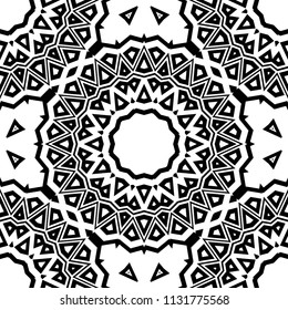 Abstract Vector seamless pattern with abstract geometric style. Repeating sample figure and line. For modern interiors design, wallpaper, textile fashion industry.