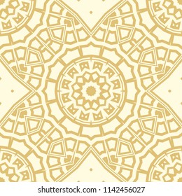 Abstract Vector seamless pattern with abstract geometric style. Repeating sample figure and line. For modern interiors design, wallpaper, textile fashion industry.