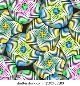 Abstract Vector Seamless Pattern. Geometric circle element.