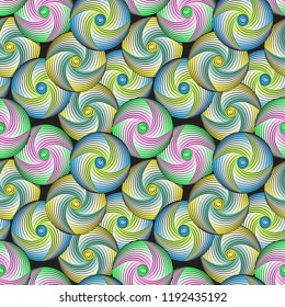 Abstract Vector Seamless Pattern. Geometric circle element.