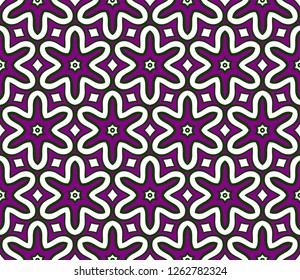 Abstract Vector Seamless Pattern With Abstract Geometric Style. Repeating Sample Figure And Line. For Fashion Interiors Design, Wallpaper, Textile Industry. Gradient color.