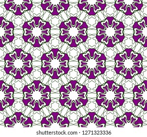 Abstract Vector Seamless Pattern With Abstract Geometric Style. Repeating Sample Figure And Line. For Fashion Interiors Design, Wallpaper, Textile Industry. Gradient color.
