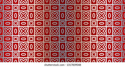 Abstract Vector Seamless Pattern With Abstract Geometric Style. Repeating Sample Figure And Line. For Fashion Interiors Design, Wallpaper, Textile Industry. Silver red color.