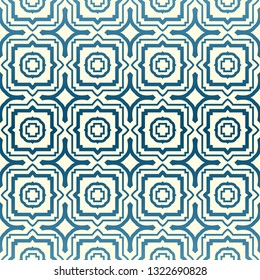 Abstract Vector Seamless Pattern With Abstract Geometric Style. Repeating Sample Figure And Line. For Fashion Interiors Design, Wallpaper, Textile Industry. Pastel color.
