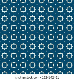 Abstract Vector Seamless Pattern With Abstract Geometric Style. Repeating Sample Figure And Line. For Fashion Interiors Design, Wallpaper, Textile Industry. Silver blue color.