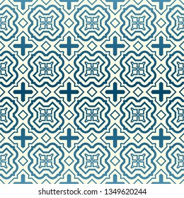 Abstract Vector Seamless Pattern With Abstract Geometric Style. Repeating Sample Figure And Line. For Fashion Interiors Design, Wallpaper, Textile Industry. Pastel color.