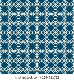 Abstract Vector Seamless Pattern With Abstract Geometric Style. Repeating Sample Figure And Line. For Fashion Interiors Design, Wallpaper, Textile Industry. Silver blue color.