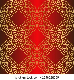 Abstract Vector Seamless Pattern With Abstract Geometric Style. Repeating Sample Figure And Line. For Fashion Interiors Design, Wallpaper, Textile Industry.