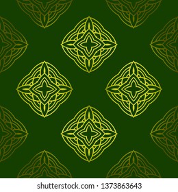 Abstract Vector Seamless Pattern With Abstract Geometric Style. Repeating Sample Figure And Line. For Fashion Interiors Design, Wallpaper, Textile Industry.