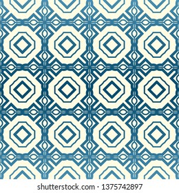 Abstract Vector Seamless Pattern With Abstract Geometric Style. Repeating Sample Figure And Line. For Fashion Interiors Design, Wallpaper, Textile Industry. Pastel color.