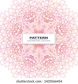 Abstract Vector seamless pattern with abstract geometric style. Repeating sample figure and line. For interiors design, wallpaper, textile industry.