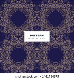 Abstract Vector seamless pattern with abstract geometric style. Repeating sample figure and line. For interiors design, wallpaper, textile industry.