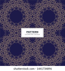 Abstract Vector seamless pattern with abstract geometric style. Repeating sample figure and line. For interiors design, wallpaper, textile industry.