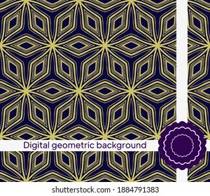 Abstract Vector Seamless Pattern With Abstract Geometric Style. For Fashion Interiors Design, Wallpaper, Textile Industry.