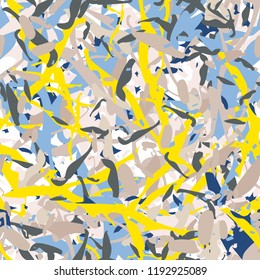 Abstract vector seamless pattern for girls, boys, clothes. Creative background with dots, geometric figures. Funny wallpaper for textile and fabric. Fashion style. Colorful bright.