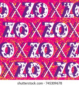 Abstract vector seamless pattern for girls, boys, clothes. Creative background with dots, geometric figures. Funny wallpaper for textile and fabric. Fashion style. Colorful bright.