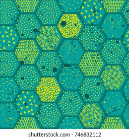 Abstract vector seamless pattern for girls, boys, clothes. Creative background with dots, geometric figures,stripes inscriptions Funny wallpaper for textile and fabric. Fashion style. Colorful bright.