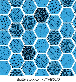 Abstract vector seamless pattern for girls, boys, clothes. Creative background with dots, geometric figures. Funny wallpaper for textile and fabric. Fashion style. Colorful bright.