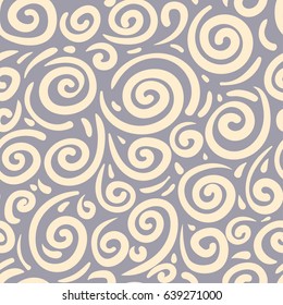 Abstract vector seamless pattern with grunge brushes. Abstract graphic ornament.