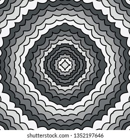 Abstract vector seamless pattern. Hand drawn symmetric ornament. Unique cartoon tile.