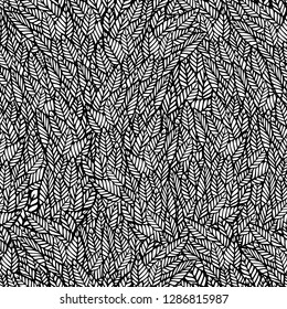 Abstract vector seamless pattern. Inspired by foliage, tropical, forest, plants, tree, bush, nature. Simply trendy texture. Minimalist abstract background with botanical theme. Stock vector.