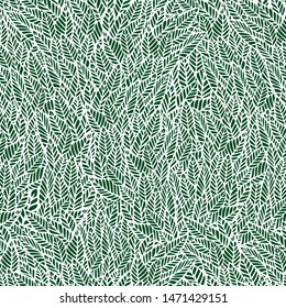 Abstract vector seamless pattern. Inspired by foliage, tropical, forest, plants, tree, bush, nature. Simply trendy texture. Minimalist abstract background with botanical theme. Stock vector.