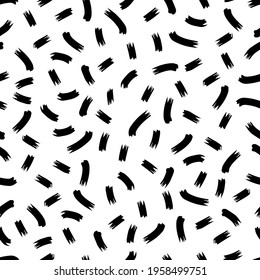 abstract vector seamless pattern irregular stripes with torn edge isolated brush strokes