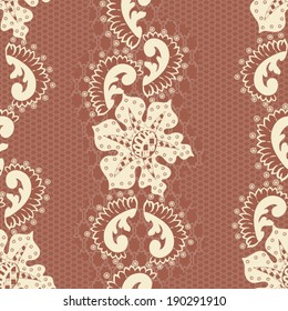 Abstract vector seamless pattern with lace 