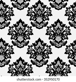 Abstract vector seamless pattern with lace flowers 