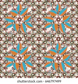 Abstract vector seamless pattern leaf design in blue and pink colors. Floral seamless pattern with watercolor effect. Textile print for bed linen, jacket, package design, fabric and fashion concepts.