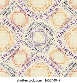 abstract vector seamless pattern with line, spot,dot