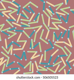 Abstract vector seamless pattern. Lines and dots.