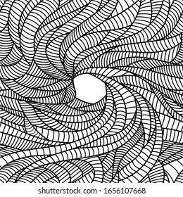 Abstract Vector seamless pattern. It looks like a no face with Flexible Conduit Pipes as hair.
